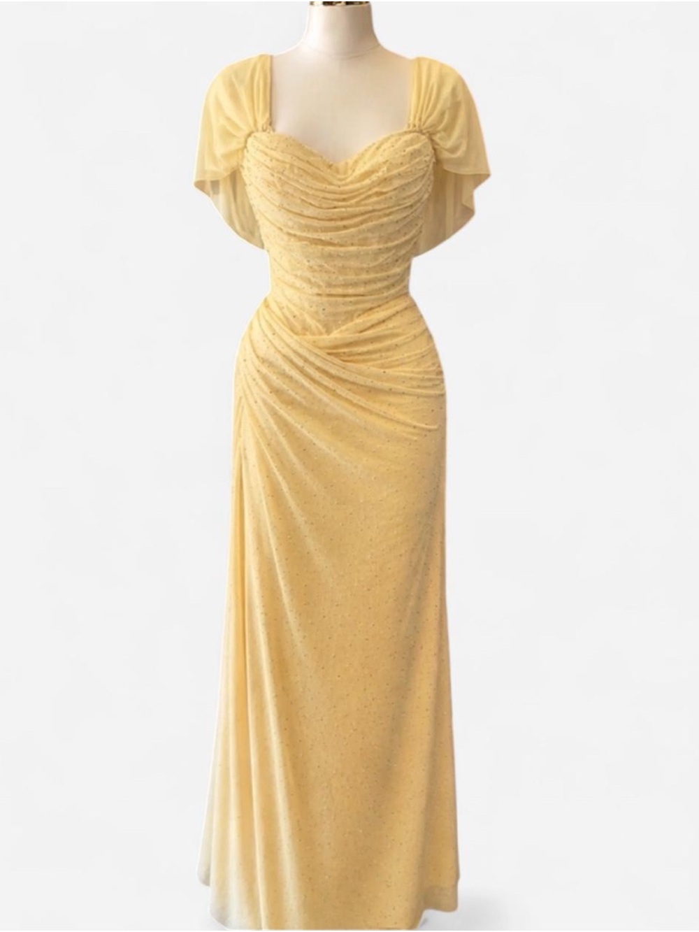 Elegant Pastel Yellow Dress